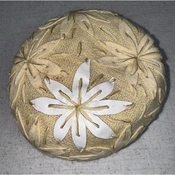 Vintage PillBox Pill Box Hat Flowers Frank‎ Jelleff Amy New York DC Cream Beige main image 10